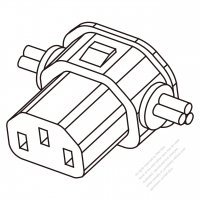 IEC 320 C13 Connectors 3-Pin Straight 10A/13A/15A 125V