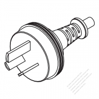 China 3-Pin AC Plug, 16A 250V