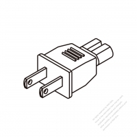 Japanese 2-Pin AC Adapter Plug to IEC 320 C7 Female Connector 7A 125V, 2.5A 125V