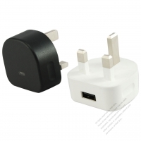 AC/DC 5V 1A USB Charger UK Plug to USB with Power Indicator Light