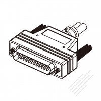 DC Straight Twenty-Five-Pin Plug