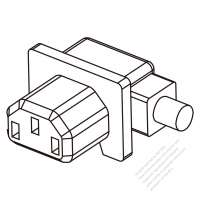 IEC 320 C13 Connectors 3-Pin Straight 10A/13A 125V