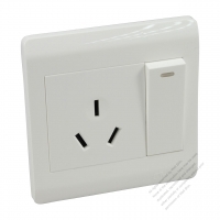 China Wall Plate Receptacle for 3-Pin x 1, Switch x1, 16A