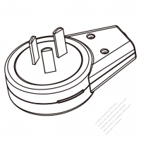 China (Rotatable) Plug 2-Pin 10A 250V