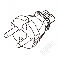 Adapter Plug, European to IEC 320 C7 Female Connector 3 to 2-Pin 2.5A 250V