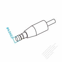 RV, Truck, Trailer Vehicle 1-Way, DC Plug, OD SIZE: Ø4.0+-0.1mm