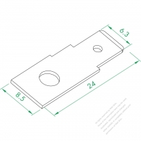 EM-149 250 Ground Wire Male Terminal