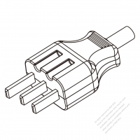 Sweden 3-Pin Electric Cooker AC Plug, 25A 250V