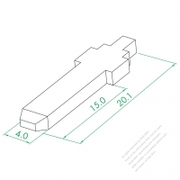 WS-044-1-1 Ground Wire Single Plug Pin