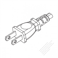 Taiwan/ Japan 2-Pin 2 wire Straight AC Plug, 7A/9A/ 11A/ 15A/12A 125V