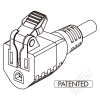 USA/Canada AC Connector 3-Pin (NEMA 5-15R) Straight Blade Grounding Connector 13A/15A 125V