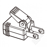 Adapter Plug, US NEMA 1-15P plug to 1-15R Connector, 2 to 2-Pin