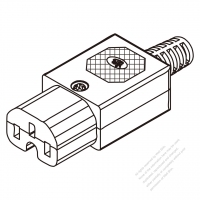 IEC 320 C15 Connector 3-Pin 10A International/15A North American Household