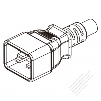 USA/Canada IEC 320 Sheet E (C20) Plug Connectors 3-Pin Straight 13A/15A/18A/,20A 125,250V
