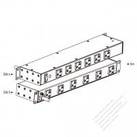 USA/ Canada Type PDU Server Power Strip NEMA 5-15R/5-20R, 12 outlets 3-Pin 15A/20A 125V