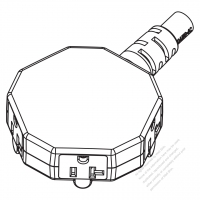 USA/Canada Octopus connector (NEMA 5-15R/20R) Multi-outlet Connectors Straight Blade 4 outlets, 2 P, 3 Wire Grounding , 20A 125V