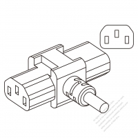 T Shape Plugs Connectors 3-Pin 10A 250V
