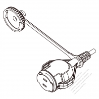 China AC Connector 2-Pin 10A 250V