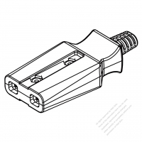 USA/Canada AC Connector 2-Pin Electric Cooker Connectors and inlets 10A 125V