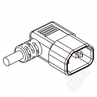 IEC 320 Sheet E (C14) Plug Connectors 3-Pin Angle 10A/13A/15A 125/250V