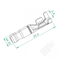 WS-DC-701 Tube Type Male Terminal