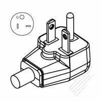 Taiwan/ Japan 3-Pin grounding AC Plug, 20A 250V