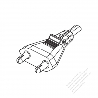 India 2-Pin AC Plug, 2.5A 250V