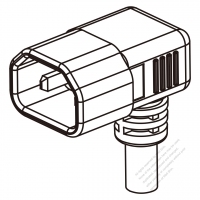 IEC 320 Sheet G Plug Connectors 3-Pin Angle 10A 250V