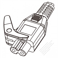 IEC 320 C7 Connectors 2-Pin Angle 2.5A 250V