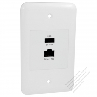 Taiwan/USA Wall Plate Mini-HUB, USB Charger (5V 1A)