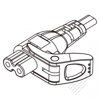 IEC 320 C7 Connectors 2-Pin Angle 10/13A 125/250V