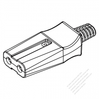 USA/Canada AC Connector 2-Pin Electric Cooker Connectors and inlets 10A 125V