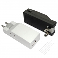AC/AC, AC/DC 5V 1A USB X 2 Charger, Taiwan/USA/Japan Plug Adapter 2 Pin to 1-15R Outlet x 1