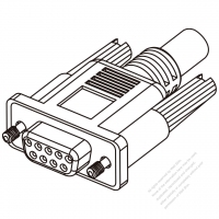 DC Straight Nine-Pin Connector