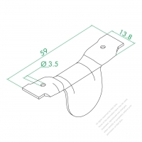 WS-001J-1 New Iron Large Lug ( Small Hole )