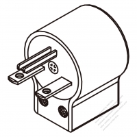 USA/Canada 	(NEMA 6-15P) 3-Pin Straight Blade Plug, 2 P, 3 Wire Grounding, Angled, 15A 250V