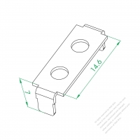WS-SR-040-4-7 Two Hole Live Connect Plate