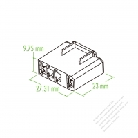 Plastic Housing 23mm x 27.31 x 9.75mm 4-Pin