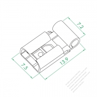 250 Flag Shape Female Terminal