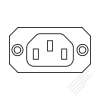 IEC 60320-2 Sheet F Appliance Outlet, Screw Type, 10A/15A