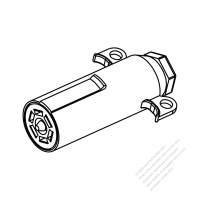 RV, Truck, Trailer  Heavy Duty Vehicle, 6-Blade-Pin, 1-Round-Pin Connector