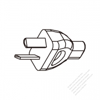 Adapter Plug, Argentina Plug to IEC 320 C1 Female Connector 2 to 2-Pin 0.2A