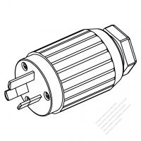 Australian Plug 3-Pin Straight, 10A 250V