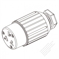 China Connector 3-Pin Straight, 10A 250V