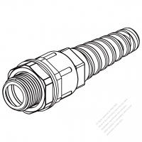 Cable Gland, Thread with spiral bending protection, Max Cable: ø8mm
