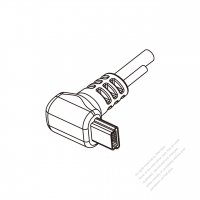 Mini USB B Plug, 5-Pin, Flat wire with antenna (Elbow)