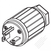 USA/Canada 	(NEMA 6-20P) 3-Pin Straight Blade Plug, 2 P, 3 Wire Grounding, 20A 250V