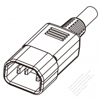 USA/Canada IEC 320 Sheet E (C14) Plug Connectors 3-Pin Straight 10A/13A 125/250V