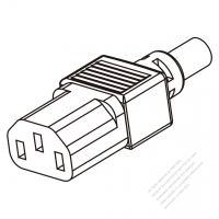 IEC 320 C13 Connectors 3-Pin Straight 10A/13A/15A 125V