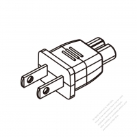 Japanese 2-Pin AC Adapter Plug to IEC 320 C7 Female Connector 2.5A 125V